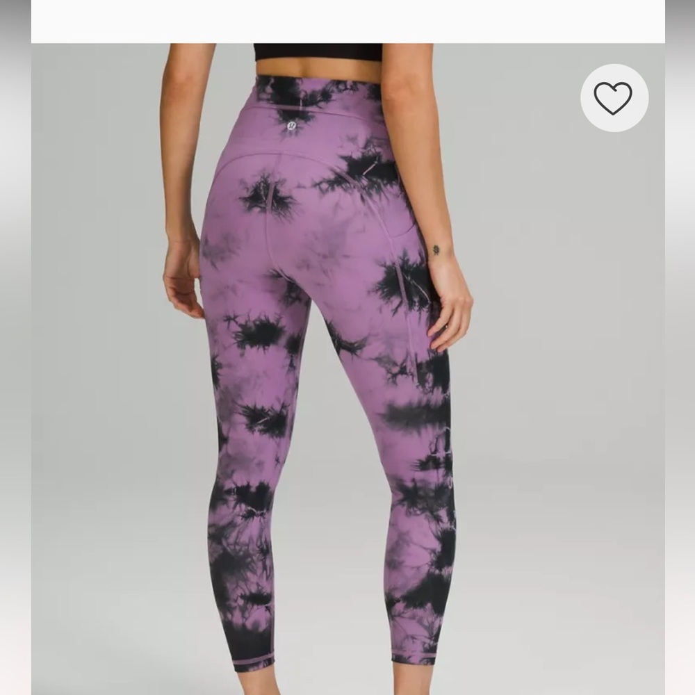 Lululemon Fast and Free Purple High Rise Tie Dye Legging - Picture 11 of 11